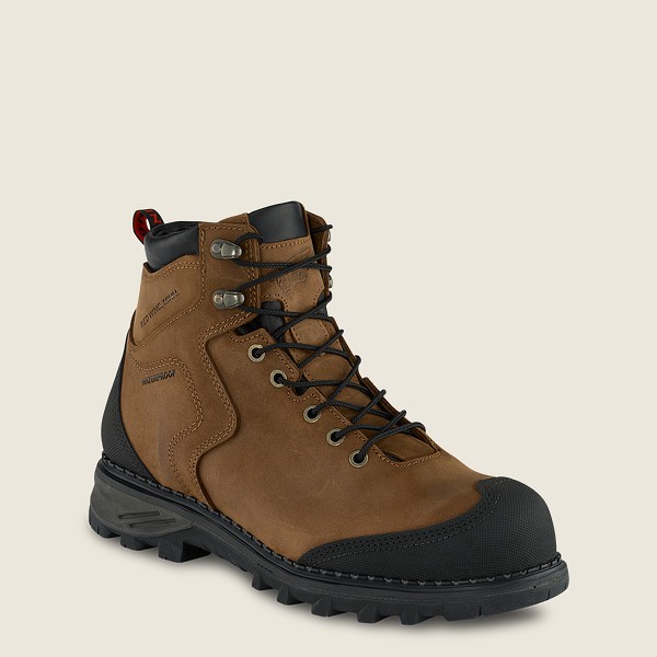 Bottes de Sécurité Red Wing - Burnside - 6-Inch Waterproof Toe - Marron/Noir - Homme 186YDQHKZ